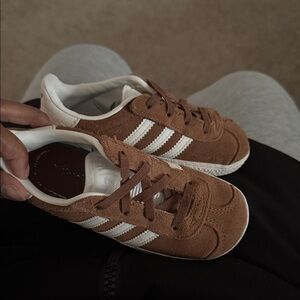 Adidas Suede Brown and White Sneakers